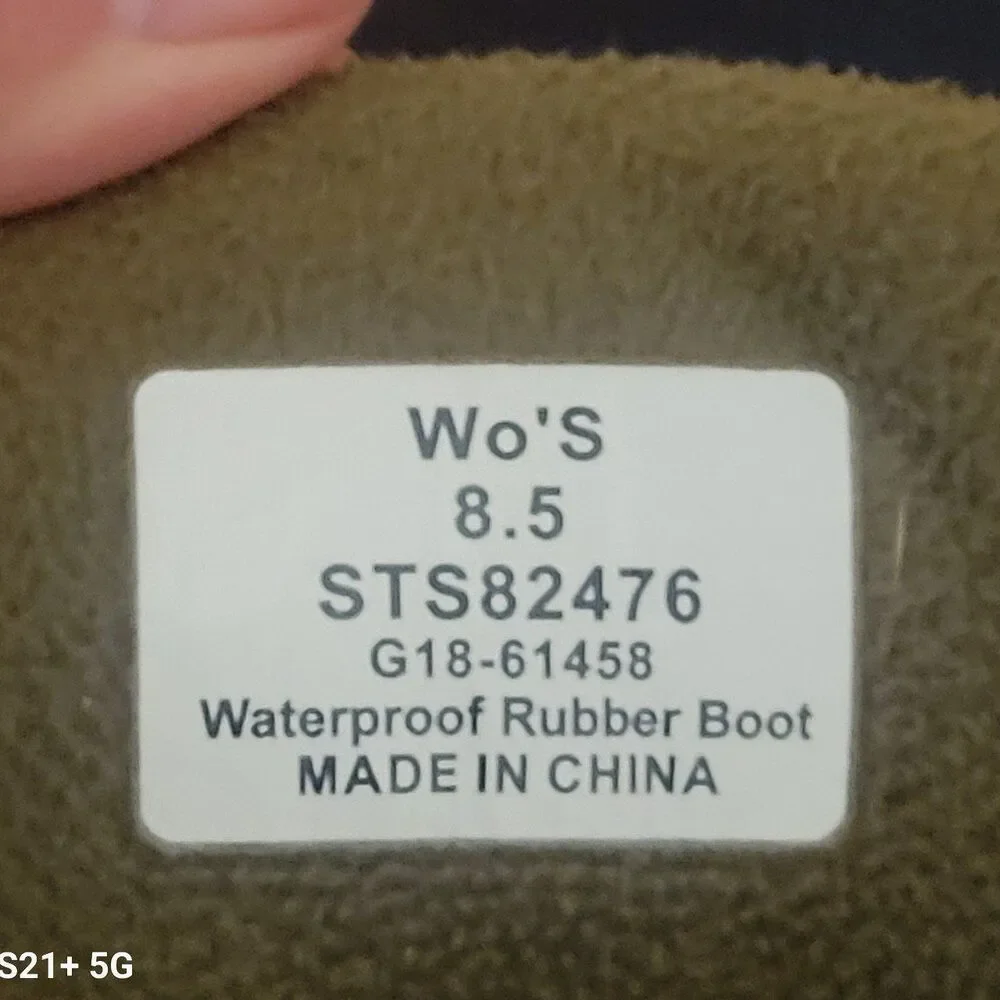 Sperry Womens Saltwater Duck Boots Waterproof Green 8.5